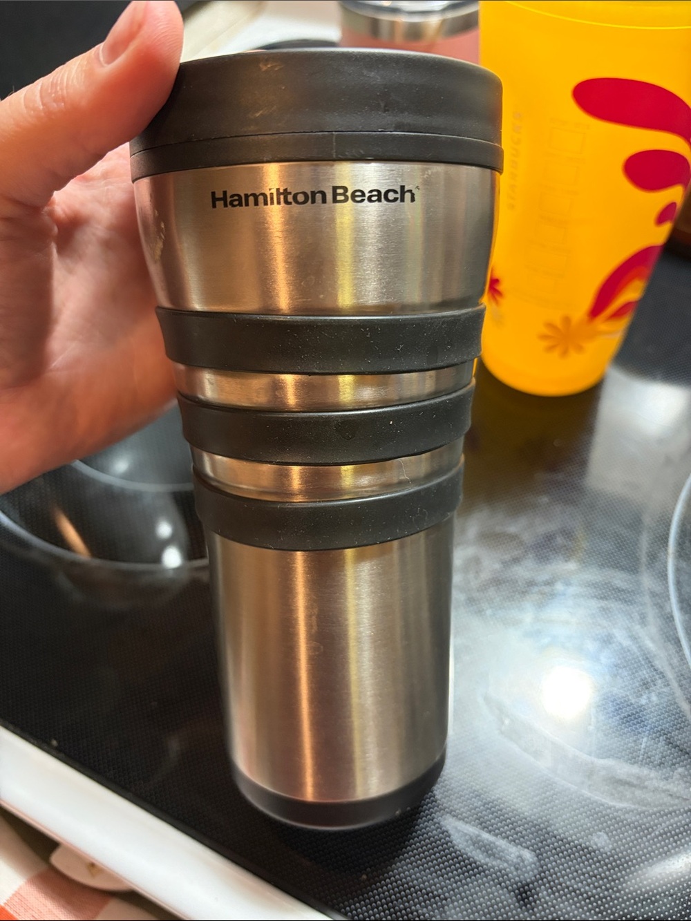 Hamilton Beach Stainless Steel Travel Mug - Silver/Black